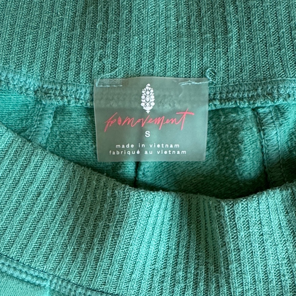 FP Movement by Free People Teal Green Track Joggers with Side Zipper - Picture 4 of 6